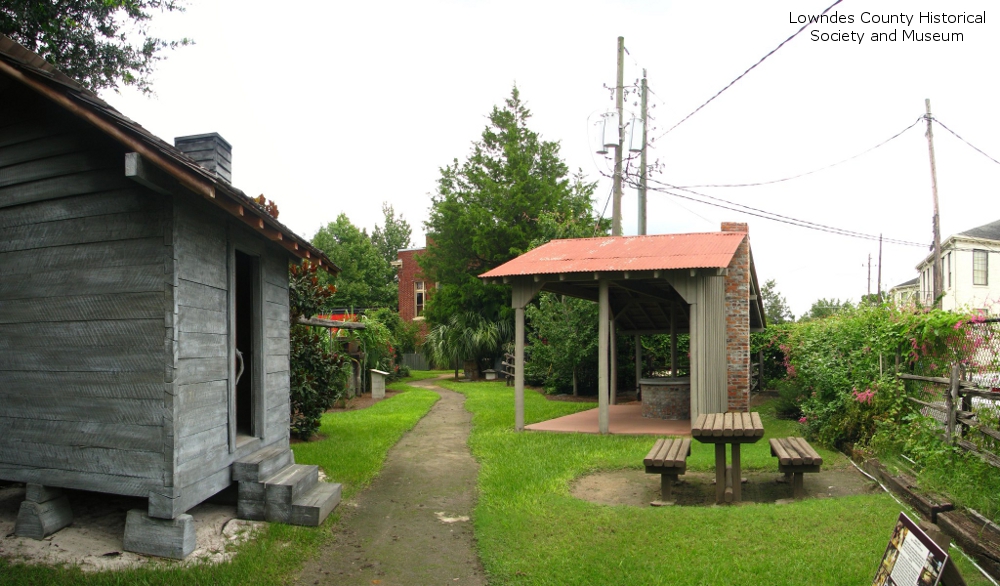 The Lowndes County Historical Museum's backyard