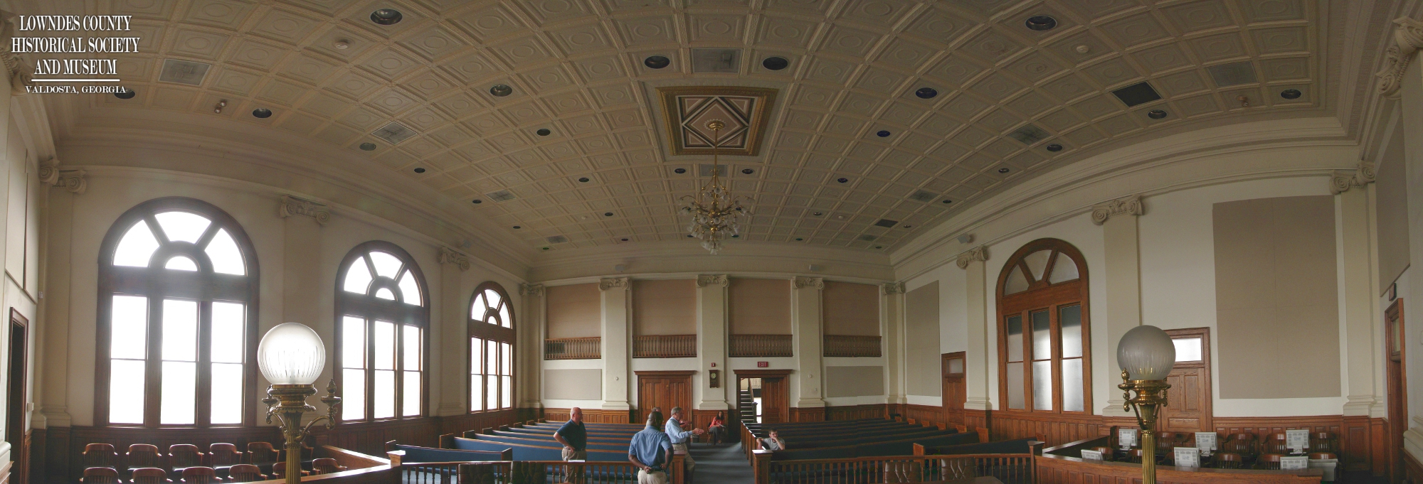 Main court room in the historic courthouse, 2012