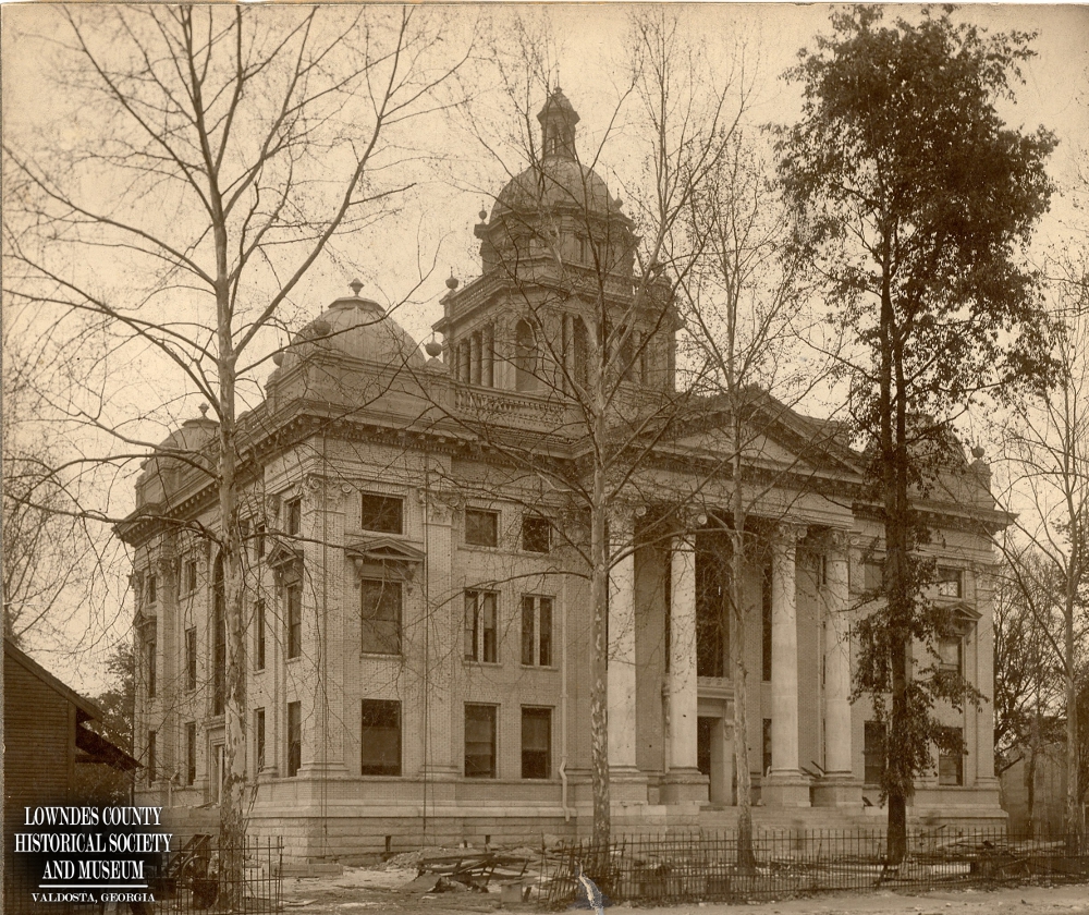 The nearly completed courthouse