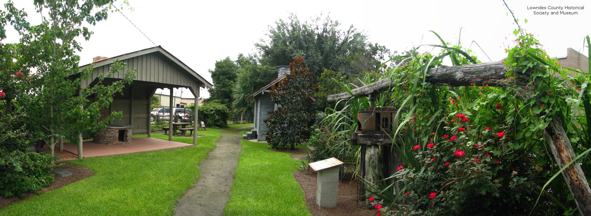 Lowndes County Historical Museum backyard