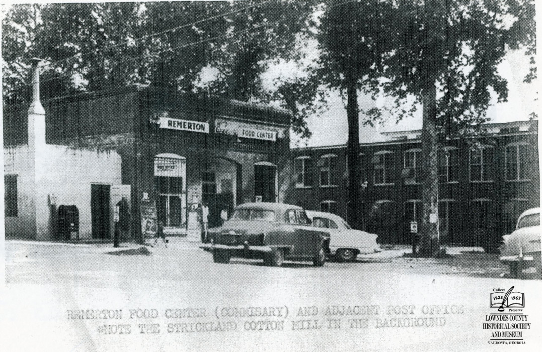 The Commissary in front of the Strickland Mill